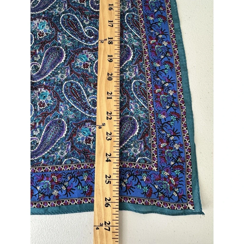 Lot Art of the Scarf Tie Rack Silk Scarf Multicolor Paisley Square Echo‎ Oblong